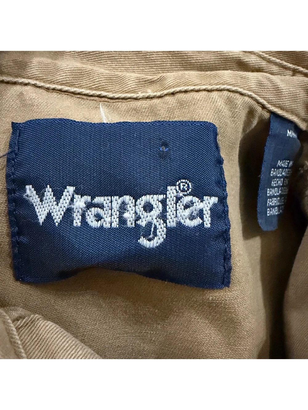 Wrangler men button